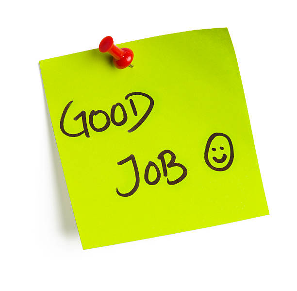 Good Job Note isolated on white